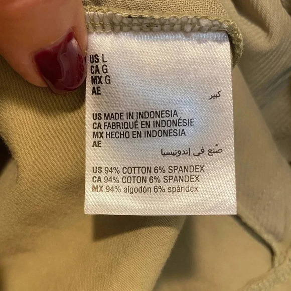 INC Women’s unique strap ruched three quarter sleeve peep NEW cotton top large - Picture 3 of 10